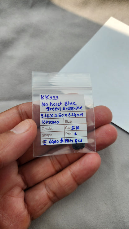 Natural sapphire KK393+ laboratory report image 1