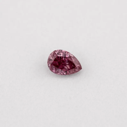 GIA Certified 0.07ct Fancy Intense Purplish Pink Natural Argyle Pink Diamond Pear Brilliant