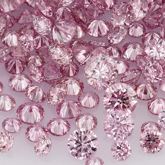 Argyle Pink Diamonds 0.25ct 0.8mm to 2.2mm mix scoop Extra Vivid Pink Diamonds Untreated Natural Pink Diamond Round|Melee|accents|Argyle