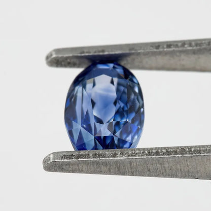 Bicolor – Blue & White | Natural Sapphire | Oval Cut | 1.34ct | Loose Untreated Gemstone | Bi-Color Sapphire | Unique Gemstone for Jewelry