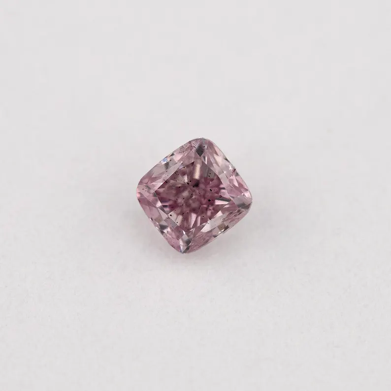 GIA Certified 0.19ct Fancy Pink Natural Argyle Pink Diamond Cushion Brilliant SI2