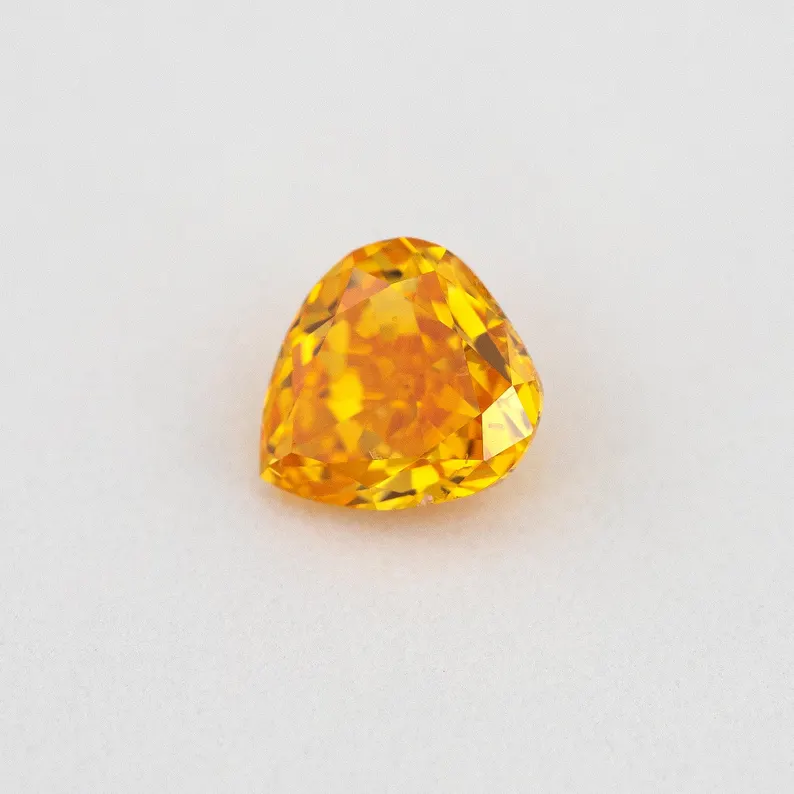 GIA Certified 0.32ct Fancy Vivid Yellowish Orange Natural Orange Diamond Heart SI2