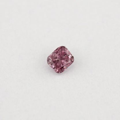 GIA Certified 0.06ct Fancy Intense Purplish Pink Natural Argyle Pink Diamond Cushion Brilliant