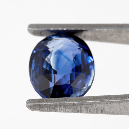 Bicolor – Blue & White | Natural Sapphire | Oval Cut | 1.84ct | Loose Untreated Gemstone | Bi-Color Sapphire | Jewelry Making Stone