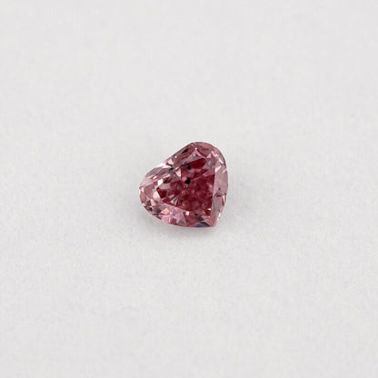 GIA Certified 0.07ct Fancy Intense Pink Natural Argyle Pink Diamond Heart Brilliant
