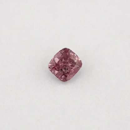 GIA Certified 0.10ct Fancy Intense Purplish Pink Natural Argyle Pink Diamond Cushion Brilliant