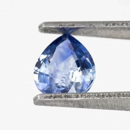 Bicolor - Blue & White | Natural Sapphire Pear Cut 1.12ct | Heated Ceylon Gemstone | Loose Sapphire for Jewelry or Custom Ring