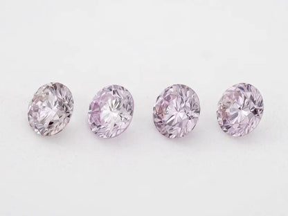 0.36ct of 4pcs 2.80mm Fancy Intense Purplish Pink Natural Pink Diamonds Set Round Brilliant SI1 Untreated 100% Natural