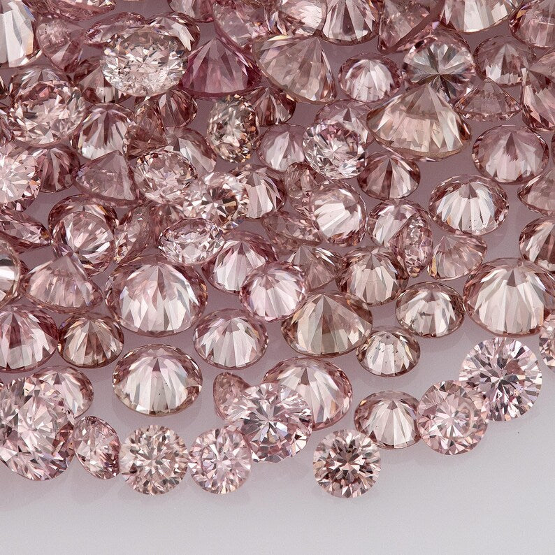 Intense Pink Diamonds 0.25ct 0.8mm to 2.2mm mix scoop Argyle Pink Diamond Untreated Natural Pink Diamonds Round|Melee|accents|Argyle