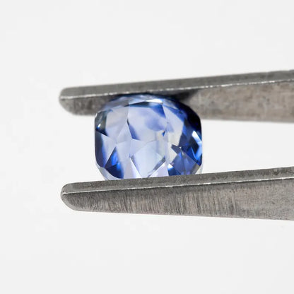 Bicolor - Blue & White | Natural Sapphire Cushion Cut 1.51ct | Heated Ceylon Gemstone | Loose Sapphire for Ring or Fine Jewelry