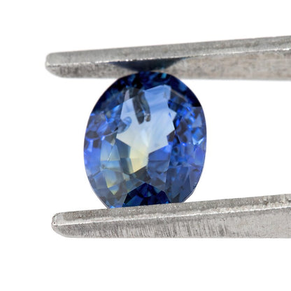 Bicolor - Blue & Yellow | Natural Sapphire Oval Cut 1.07ct | Heated Ceylon Gemstone | Loose Sapphire for Ring or Jewelry Design