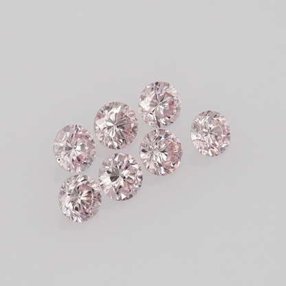 1pcs Genuine Argyle Pink Diamond 2mm Fancy Intense Purplish Pink 6PP Natural Argyle Diamonds Round Pink Australian Diamonds