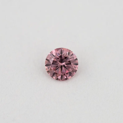 Argyle Certified 0.11ct 4P Fancy Vivid Pink Natural Argyle Pink Diamond Round Brilliant