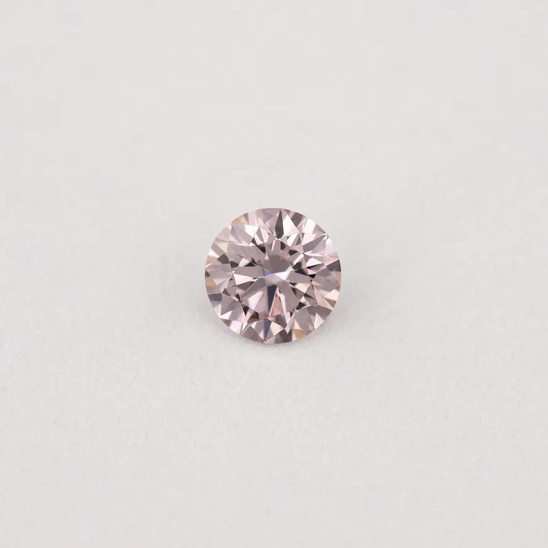 Argyle Certified 0.09ct 7PR Fancy Pink Natural Argyle Pink Diamond Round Briliant