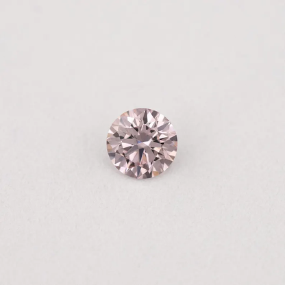 Argyle Certified 0.09ct 7PR Fancy Pink Natural Argyle Pink Diamond Round Briliant