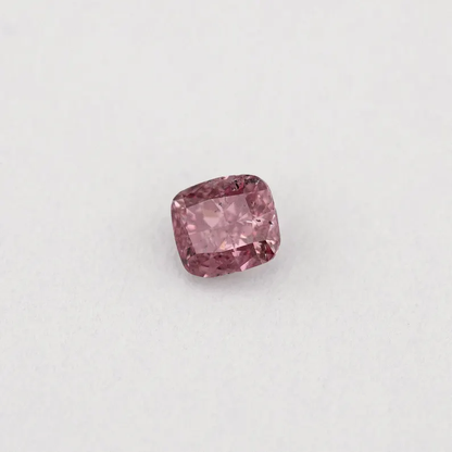 GIA Certified 0.10ct Fancy Intense Purplish Pink Natural Argyle Pink Diamond Cushion Brilliant