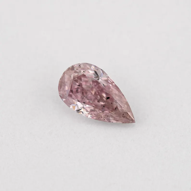 GIA Certified 0.22ct Fancy Pink Natural Argyle Pink Diamond Pear Brilliant SI2