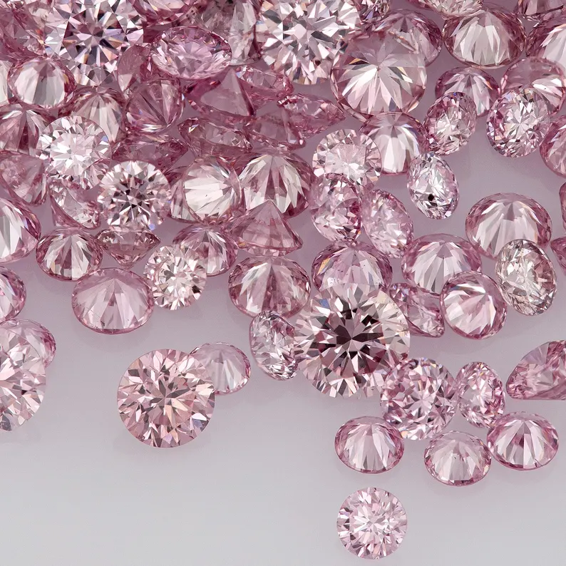 Argyle Pink Diamonds 0.25ct 0.8mm to 2.2mm mix scoop Deluxe Vivid Pink Diamonds Untreated Natural Pink Diamond Round|Melee|accents|Argyle