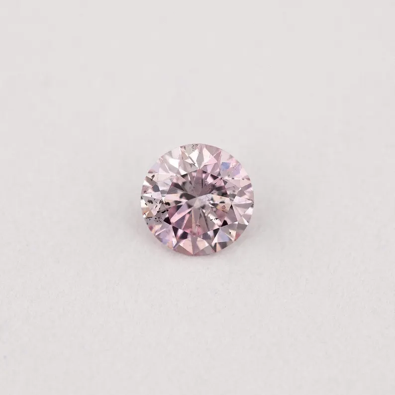 Argyle Certified 0.13ct 7PP Fancy Pink Natural Argyle Pink Diamond Round Brilliant