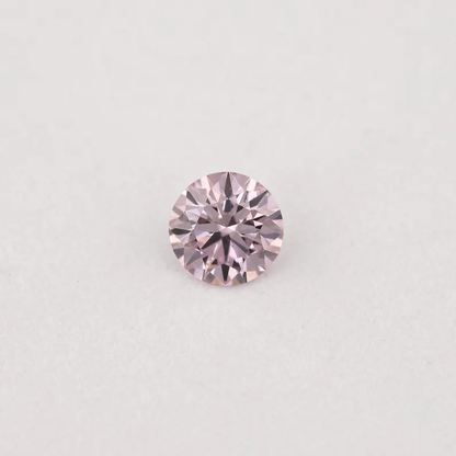 Argyle Certified 0.9ct PC1 Fancy Pink Champagne Natural Argyle Pink Diamond Round Brilliant