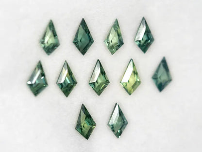 5x3mm Kite Shape Natural Teal Sapphire Calibrated Parcel Wholesale geometric shape