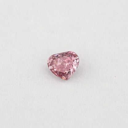 GIA Certified 0.07ct Fancy Intense Pink Natural Argyle Pink Diamond Heart Brilliant