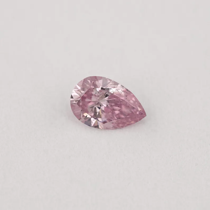 Argyle Certified 0.14ct 6PP Fancy Intense Pink Natural Argyle Pink Diamond Pear Brilliant