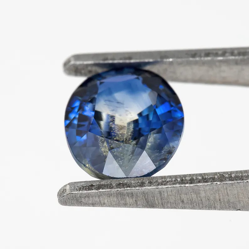 Bicolor - Blue & Yellow | Natural Sapphire Oval Cut 1.24ct | Heated Ceylon Gemstone | Loose Sapphire for Custom Jewelry or Ring