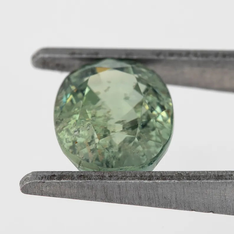 Mint Green Sapphire 2.19ct | Oval Cut Untreated Natural Gemstone | African Origin | For Custom Ring or Pendant Jewelry
