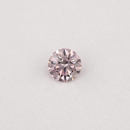 Argyle Certified 0.10ct 7PR Fancy Rose Pink Natural Argyle Pink Diamond Round Brilliant