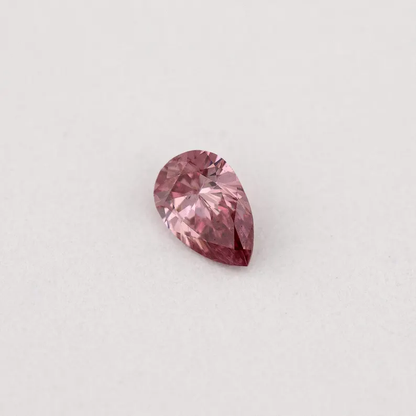 Argyle Certified 0.08ct 3P Fancy Vivid Pink Natural Argyle Pink Diamond Pear Brilliant