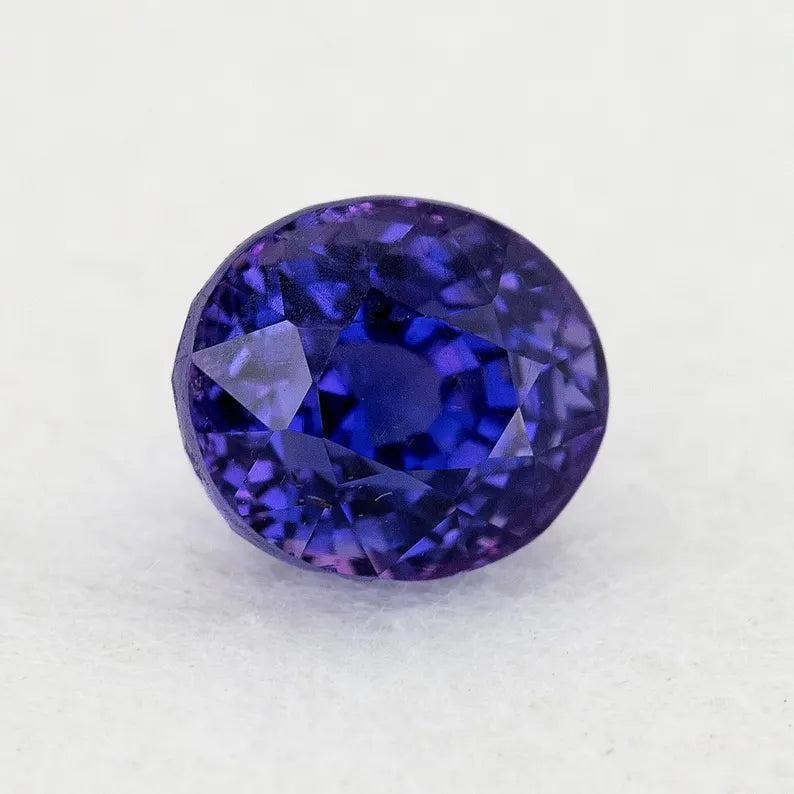 UNHEATED GRS Certified 2.00 ct. RARE Natural Violet Sapphire Oval Ceylon