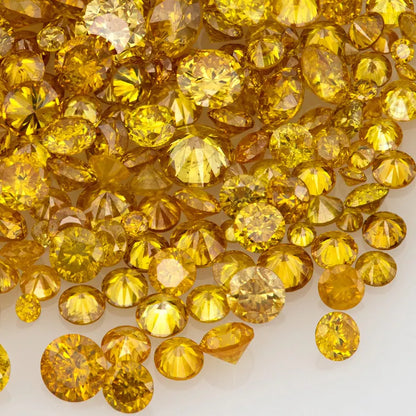 Fancy Vivid Yellowish Orange | Natural Untreated Diamonds | Round | Melee | Accents | Fancy Diamonds