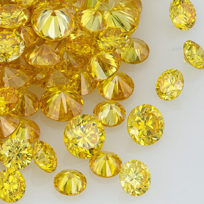 EX Canary Diamonds 0.25ct 1.8mm to 2.2mm mix scoop Canary Yellow Untreated Natural Diamonds Round|Melee|accents|Cape Yellow