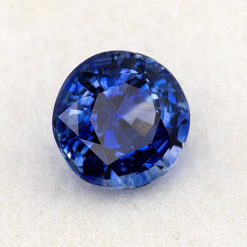 2.01 ct. Natural Blue Sapphire Round Ceylon Sri Lanka Heated