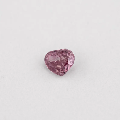 GIA Certified 0.8ct Fancy Intense Purplish Pink Natural Argyle Pink Diamond Heart Brilliant