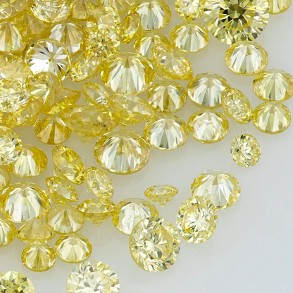 TOP Pre Cape Diamonds 0.25ct 0.8mm to 2.2mm mix scoop Light Yellow Untreated Natural Diamonds Round|Melee|accents|Cape Yellow