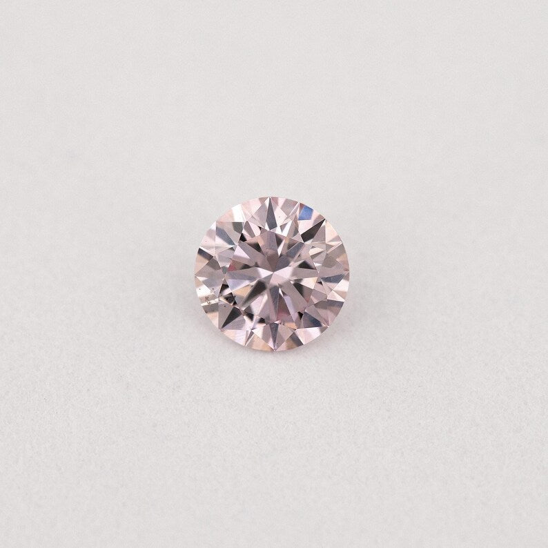 Argyle Certified 0.11ct 7PR Fancy Pink Natural Argyle Pink Diamond Round Brilliant