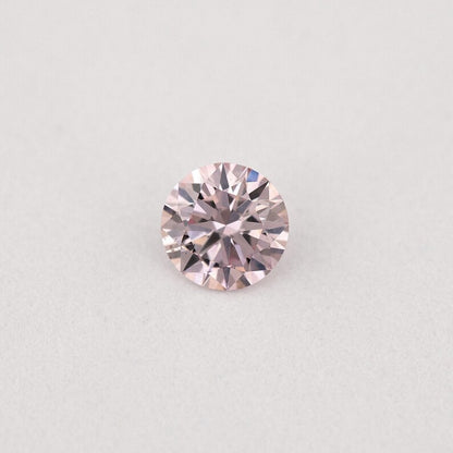 Argyle Certified 0.11ct 7PR Fancy Pink Natural Argyle Pink Diamond Round Brilliant