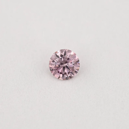 Argyle Certified 0.08ct 7P Fancy Pink Natural Argyle Pink Diamond Round Brilliant