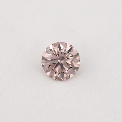 Argyle Certified 0.19ct PC1 Fancy Pink Champagne Natural Argyle Pink Diamond Round Brilliant