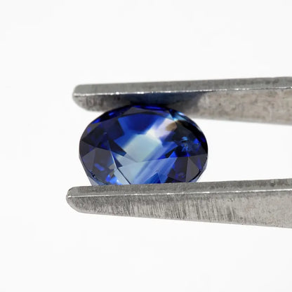 Bicolor - Blue & White | Natural Sapphire Round Cut 1.15ct | Heated Ceylon Gemstone | Loose Sapphire for Ring or Fine Jewelry
