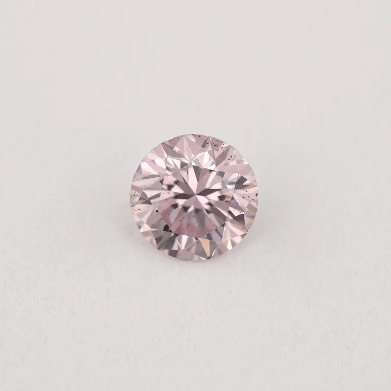 Argyle Certified 0.21ct 7PR Fancy Rose Pink Natural Argyle Pink Diamond Round Brilliant