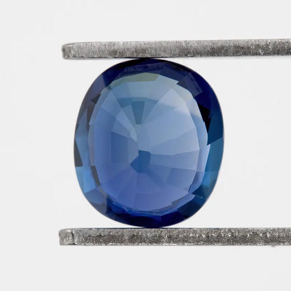 Bicolor – Blue & White | Natural Sapphire | Oval Cut | 1.53ct | Loose Untreated Gemstone | Bi-Color Sapphire | Unique Gemstone for Jewelry