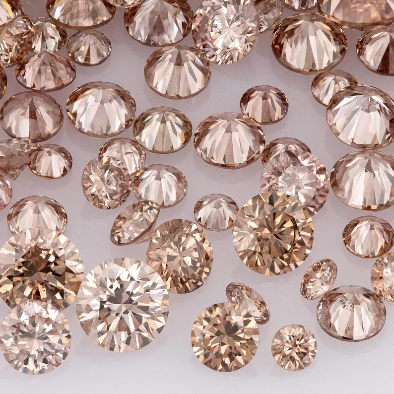 Argyle Pink Diamonds 0.25ct 0.8mm to 2.2mm mix scoop Chocolate Argyle Pink Diamond Untreated Natural Pink Diamond Round|Melee|accents|Argyle
