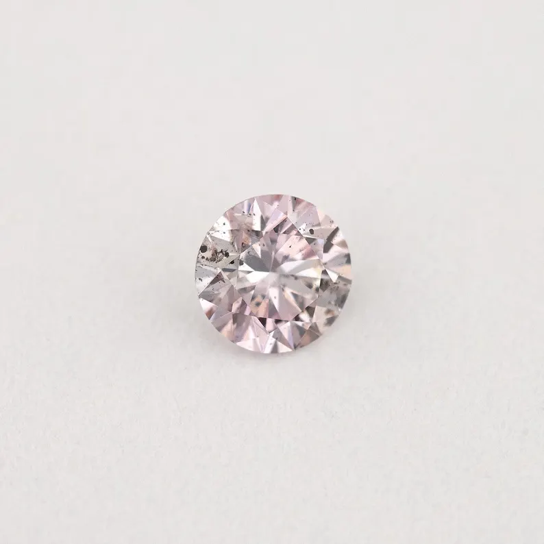Argyle Certified 0.14ct 8PP Fancy Pink Natural Argyle Pink Diamond Round Brilliant