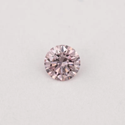 Argyle Certified 0.13ct 7PR Fancy Rose Pink Natural Argyle Pink Diamond Round Brilliant