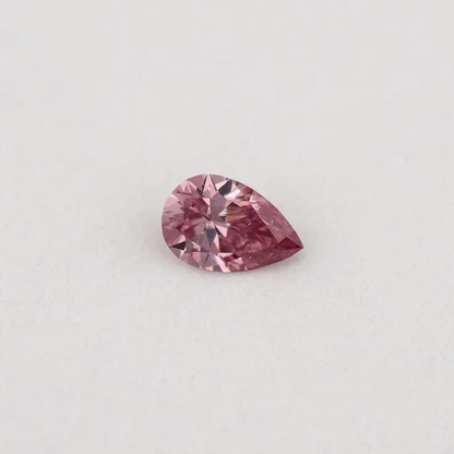 Argyle Certified 0.08ct 3P Fancy Vivid Pink Natural Argyle Pink Diamond Pear Brilliant