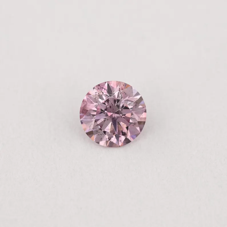 Argyle Certified 0.14ct 7PP Fancy Pink Natural Argyle Pink Diamond Round Diamond