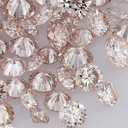Brownish Pink Diamonds 0.25ct 1.8mm to 2.2mm mix scoop Pink Untreated Natural Diamonds Round|Melee|accents|Cape Yellow